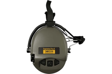 Image of Sordin Supreme PRO-X Neckband Headset, Gel, Green Cups, 500417