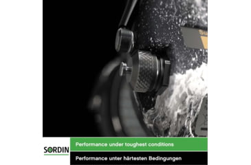 Image of Sordin Supreme PRO-X Neckband Headset, Gel, Green Cups, 500417