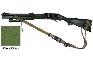 Image of Specter Gear 2 Point Tactical Sling, Remington 870 and 1187 w/ Hogue 12in LOP Stock, Ambidextrous w/ ERB,OD Green 755 OD-ERB