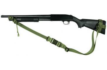 Image of Specter Gear 2 Point Tactical Sling, Mossberg 500 reduced length of pull stock, Ambidextrous, w/ ERB - OD Green
