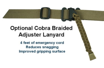 Image of Specter Gear Raider 2 Point Tactical Sling, AK-47 with Folding Stock, Braided Lanyard, Emergency Release, Black, 548 BLK-ERB-BL
