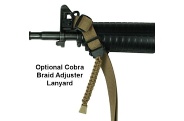 Image of Specter Gear Raider 2 Point Tactical Sling, AK-47 with Folding Stock, Braided Lanyard, Emergency Release, Black, 548 BLK-ERB-BL