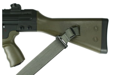 Image of Specter Gear Raider 2 Point Tactical Sling, HK MP5 HK91 HK93 HK53, Braided Lanyard, Emergency Release, Olive Drab Green, 551 OD-ERB-BL