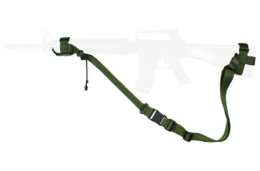 Image of Specter Gear Raider 2 Point Tactical Sling, M-16 / AR-15, standard fixed stock, Braided Lanyard, Emergency Release, Black, 532 BLK-ERB-BL