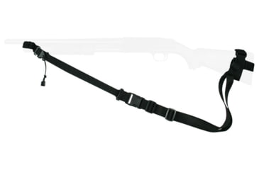 Image of Specter Gear Raider 2 Point Tactical Sling, Mossberg 500 / Maverick 88 with Hogue 12 LOP Stock, Braided Lanyard, Emergency Release, Black, 759 BLK-ERB-BL