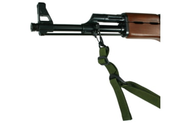 Image of Specter Gear Raptor 2 Point Tactical Sling, AK-47 with Magpul M-4 Stock, Emergency Release, Olive Drab Green, 1095 OD-ERB