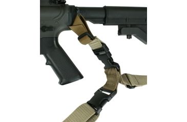 Image of Specter Gear Sidewinder 1 Point Sling, Webbing Attachment, w/ERB, Ambidextrous, Coyote 927 COY