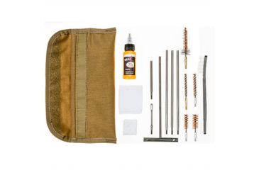 Image of Sport Ridge Universal GI Field Cleaning Kit for 5.56/.233/7.62/.308, 9mm and .45cal, Coyote Tan, 03961U