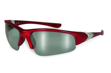 Image of SSP Eyewear Entiat CF Shooting Sunglasses, Red Frame, Mirrored Lens 011711951567