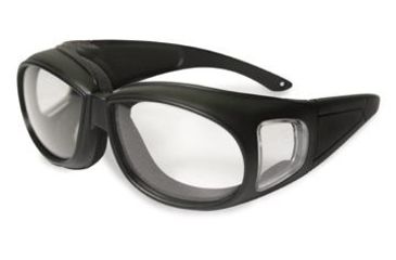 Image of SSP Eyewear Kachess Over The Glasses Shooting Glasses, Black Frame, Crystal Clear Anti-Fog Lens 728028131963