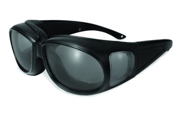 Image of SSP Eyewear Kachess Over The Glasses Shooting Glasses, Black Frame, Smoked Anti-Fog Lens 728028131970