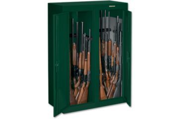 Image of Stack-On 16-31 Gun Convertible Double Door Steel Security Cabinet, Hunter Green GCDG-9216-DS