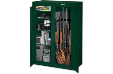 Image of Stack-On 16-31 Gun Convertible Double Door Steel Security Cabinet, Hunter Green GCDG-9216-DS