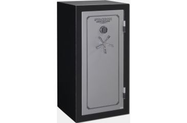 Image of Stack-On 28 Total Defense Gun Safe w/ Electronic Lock and Door Storage, Medium, Matte Black/Silver TD-28-SB-E-S