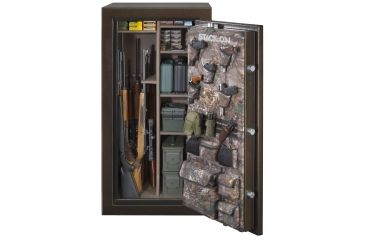 Image of Stack-On 36-40 Gun with Back-lit Electronic Lock,, Brown Hammertone W-40-BH-E-S
