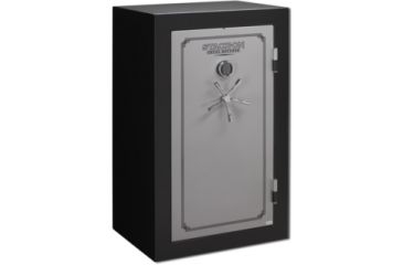 Image of Stack-On 36 Total Defense Gun Safe w/ Electronic Lock and Door Storage, Large, Matte Black/Silver TD-36-SB-E-S