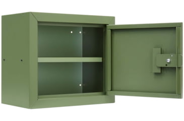 Image of Stack-On Compact Welded-Steel Pistol, Ammo Cabinet, Green, Medium, GCHG-500-DS