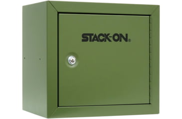 Image of Stack-On Compact Welded-Steel Pistol, Ammo Cabinet, Green, Medium, GCHG-500-DS