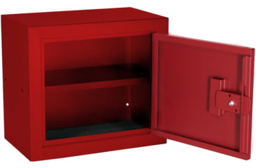Image of Stack-On Compact Welded-Steel Pistol, Ammo Cabinet, Red, Medium, GCR-500-DS