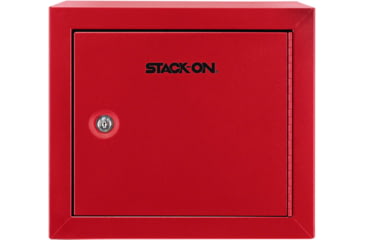 Image of Stack-On Compact Welded-Steel Pistol, Ammo Cabinet, Red, Medium, GCR-500-DS