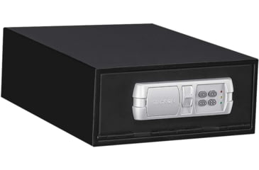 Image of Stack-On Low Profile Quick Access Safe with E-Lock and Mounting Plate, Black, Small, QAS-1304-12