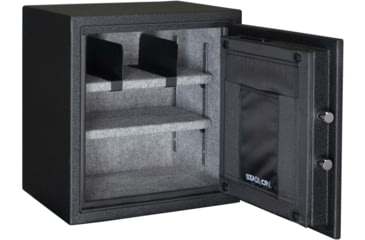 Image of Stack-On Personal Fire and Waterproof Safe 1.2 Cu Ft with Electronic Lock, Black, Medium, PFWS-120-B-D-E