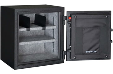 Image of Stack-On Personal Fire and Waterproof Safe 1.2 Cu Ft with Electronic Lock, Black, Medium, PFWS-120-B-D-E