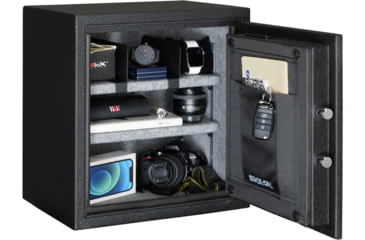Image of Stack-On Personal Fire and Waterproof Safe 1.2 Cu Ft with Electronic Lock, Black, Medium, PFWS-120-B-D-E