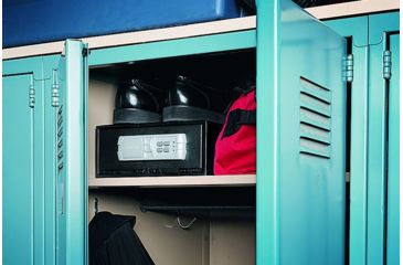 Image of Stack-On Low Profile Quick Access Safe w/E-Lock and Mounting Plate,Black QAS-1504