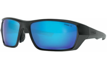 Image of STNGR Alpine Ballistic Sunglasses, Matte Black/Blue Mirror, Medium/Large, BJ-B342-5VDE
