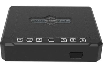 Image of Surelock Security Quick Touch Flip Top Vault Digital Gun Safe w/ Bioscanner, 5-digit code, Black, 3418978