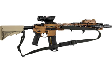 Image of T10 Complete Modular Operator'S System - Alpha Sling Black, Swinger Stock Flat Dark Earth, Mil-Spec, CMOS-ASL-BLK-SWST-FDE
