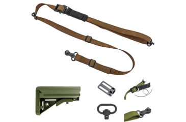 Image of T10 Complete Modular Operator'S System - Alpha Sling Coyote Brown, Swinger Stock Olive Drab, Mil-Spec, CMOS-ASL-COY-SWST-ODG
