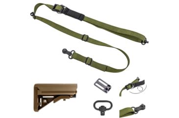 Image of T10 Complete Modular Operator'S System - Alpha Sling Olive Drab, Swinger Stock Coyote Brown, Mil-Spec, CMOS-ASL-ODG-SWST-COY