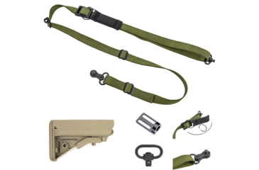Image of T10 Complete Modular Operator'S System - Alpha Sling Olive Drab, Swinger Stock Flat Dark Earth, Mil-Spec, CMOS-ASL-ODG-SWST-FDE