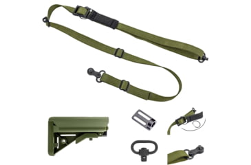 Image of T10 Complete Modular Operator'S System - Alpha Sling Olive Drab, Swinger Stock Olive Drab, Mil-Spec, CMOS-ASL-ODG-SWST-ODG