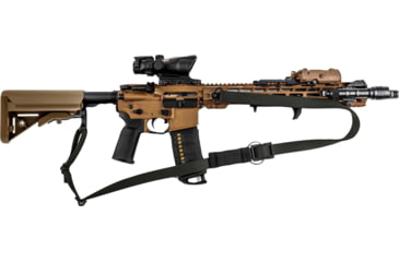 Image of T10 Complete Modular OperatorS System - Alpha Sling Black, Swinger Stock Coyote Brown, Mil-Spec, CMOS-ASL-BLK-SWST-COY