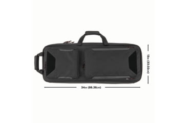 Image of Tac-Six Tac-Six Polyester Ghost Vertical Tactical Gun Case w/Backpack Straps and Pocket, Lockable, Zipper, 34in Long, Stitched Webbing Handle, Padded Lining, Black, 10831