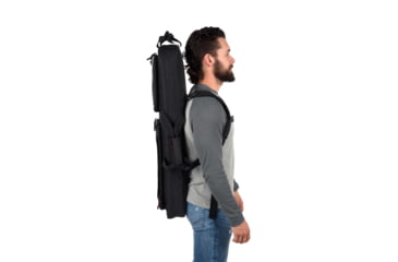 Image of Tac-Six Tac-Six Polyester Ghost Vertical Tactical Gun Case w/Backpack Straps and Pocket, Lockable, Zipper, 34in Long, Stitched Webbing Handle, Padded Lining, Black, 10831