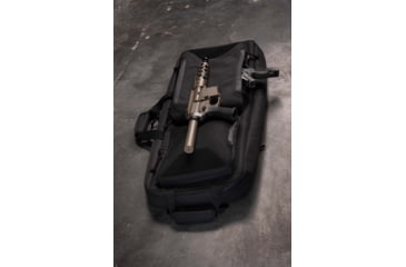 Image of Tac-Six Tac-Six Polyester Ghost Vertical Tactical Gun Case w/Backpack Straps and Pocket, Lockable, Zipper, 34in Long, Stitched Webbing Handle, Padded Lining, Black, 10831