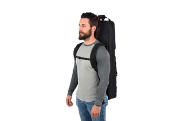 Image of Tac-Six Tac-Six Polyester Ghost Vertical Tactical Gun Case w/Backpack Straps and Pocket, Lockable, Zipper, 34in Long, Stitched Webbing Handle, Padded Lining, Black, 10831