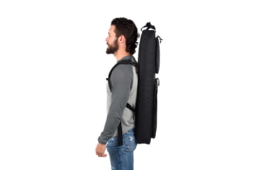 Image of Tac-Six Tac-Six Polyester Ghost Vertical Tactical Gun Case w/Backpack Straps and Pocket, Lockable, Zipper, 34in Long, Stitched Webbing Handle, Padded Lining, Black, 10831