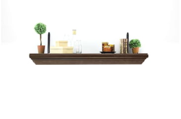 Image of Tactical Walls 1242 Top Locking Shelf w/ Rope Trim, Dutch Walnut, 1242TLDWRSMN52