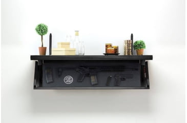Image of Tactical Walls 1242 Top Locking Shelf w/ Standard Trim, Black, 1242TLBKN52