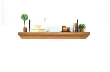Image of Tactical Walls 1242 Top Locking Shelf w/ Standard Trim, Early American, 1242TLEAN52