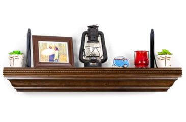 Image of Tactical Walls 825 Top Locking Shelf w/ Rope Trim, Standard Foam, Dutch Walnut, 0825TLDWRSMPLN52