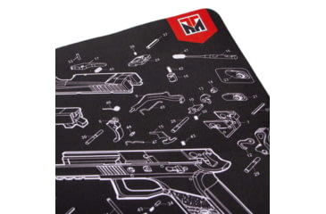 Image of TekMat 17in Printed Gun Cleaning Mat CZ P-07/P-09, Black, TEK-17-CZP07
