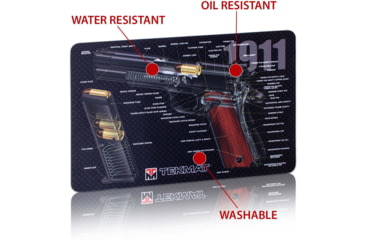 Image of TekMat 1911 Grey-1911 Cutaway DblSide Gun Cleaning Mat, Grey, TEK-17-1911-CA-DBL