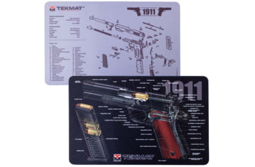 Image of TekMat 1911 Grey-1911 Cutaway DblSide Gun Cleaning Mat, Grey, TEK-17-1911-CA-DBL