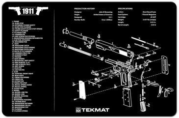 Image of TekMat 1911 Gun Cleaning Mat,11x17in,Black 17-1911